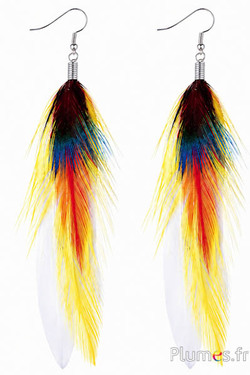 Oorbellen - lengte 11 cm - wit